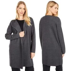 J. Crew Juliette Collarless Long Sleeve Open Front Sweater Blazer